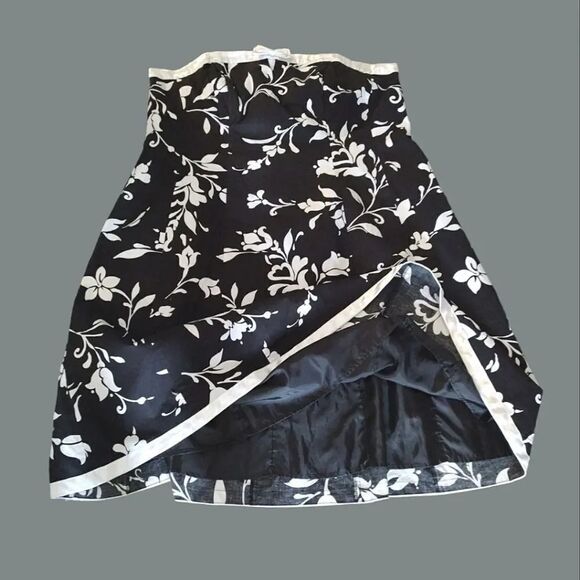 Y2K Black White Floral Whimsigoth Multi Way Rockabily Mini Dress Plussize 24W - Picture 14 of 17